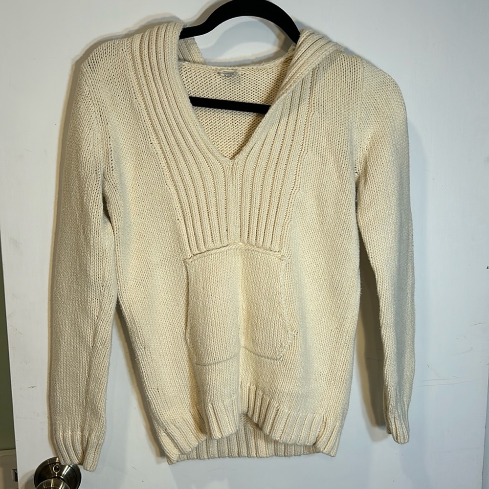 Crewcuts hooted beige sweater XS long sleeve